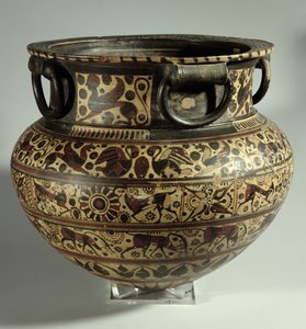 East Greek Orientalizing dinos, Middle Wild Goat style, from Cerveteri, c.615 BC (pottery) by Unbekannt Unbekannt