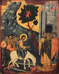 Entry into Jerusalem, icon from the Ionian Isles, 17th century
