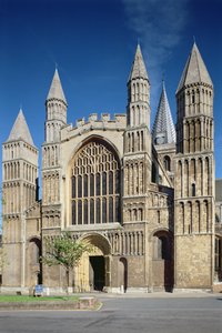 Exterior View of the West Entrance of Rochester Cathedral by Unbekannt Unbekannt