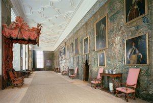 Hardwick Hall, Interior of the Long Gallery, Derbyshire, UK by Unbekannt Unbekannt
