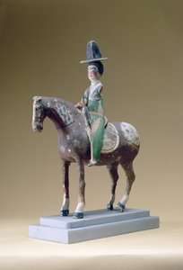 Lady Rider, Astana, 7th Century by Unbekannt Unbekannt