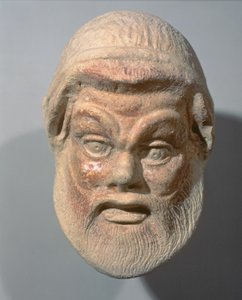Mask from the Exterior of a Theatre, 3rd Century BC by Unbekannt Unbekannt