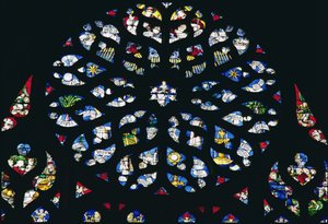 North rose window depicting the Litany of the Virgin Mary, 16th century by Unbekannt Unbekannt