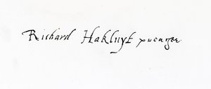 Signature of Richard Hakluyt by Unbekannt Unbekannt