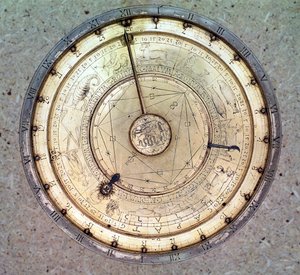 The first spring driven clock with fusee, view of the face, by Joseph Zech