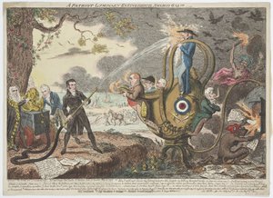 A Patriot Luminary Extinguishing Noxious Gas by Unbekannter Künstler