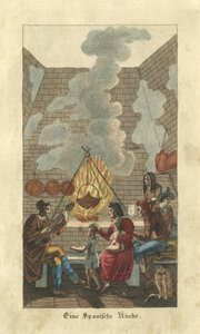 A Spanish kitchen by Unbekannter Künstler