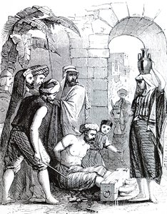A Syrian criminal being punished by Unbekannt