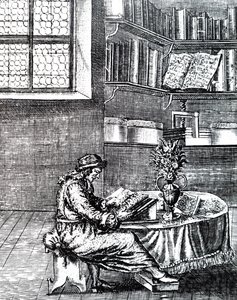 A Gentleman Reading by Unbekannt
