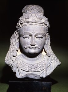 A large head of a Bodhisattva with a downcast expression, 2nd-3rd century by Unbekannt