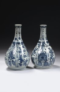 Pair of Chinese Blue and White 