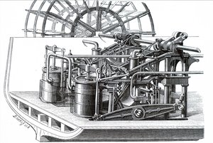 A slide-lever engine