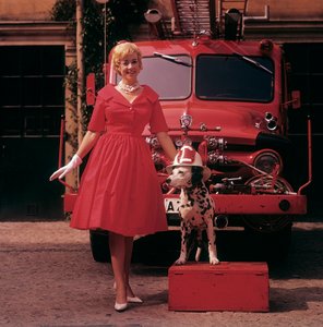 A Young Woman in a Red Dress