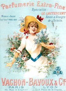 Advertising poster for Vachon Bavoux perfumes c. 1891