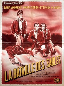 Poster of the film La bataille des sables by George Sherman with Dana Andrews Marta Toren and Stephen McNally 1949 by Unbekannt