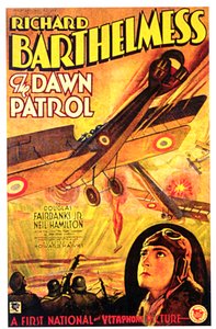 Film Poster for The Dawn Patrol by Howard Hawks with Richard Barthelmess