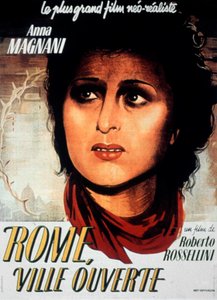 Poster of the film Rome, Open City by Roberto Rossellini with Aldo Fabrizi and Anna Magnani 1944 by Unbekannt