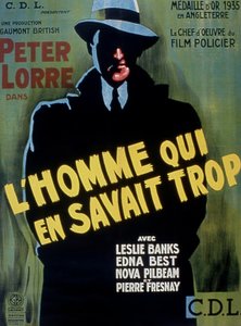 Poster for the movie The Man Who Knew Too Much directed by Alfred Hitchcock with Peter Lorre 1934 by Unbekannt