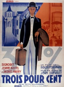 Poster for the movie Trois pour cent directed by Jean Dreville 1933 by Unbekannt