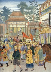 Allegory of the ancient Chinese anthem: The Emperor in a Palanquin by Unbekannter Künstler