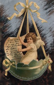 An angel brings a message by Unbekannt