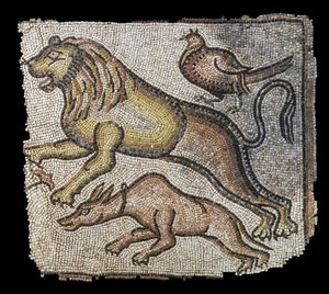 Animals. Eastern Mediterranean, late 5th-6th century. Marble and limestone cubes. Louvre Museum