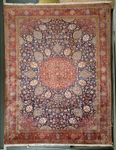 Antique silk carpet, Kashmiri by Unbekannt