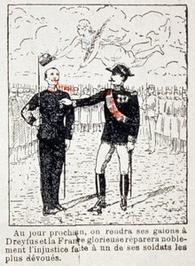 Army Giving Stripes to Captain Dreyfus by Unbekannter Künstler