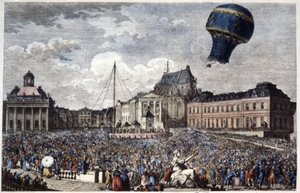 Ascent of the Hot Air Balloon "Martial" by Unbekannter Künstler