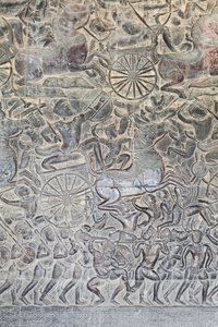 Bas Reliefs on the Northern Gallery of Angkor Wat, Cambodia by Unbekannter Künstler
