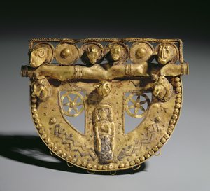 Belt-buckle with granulated decoration by Unbekannt