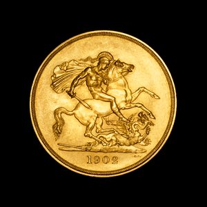 British Coin depicting St. George and the Dragon by Unbekannter Künstler