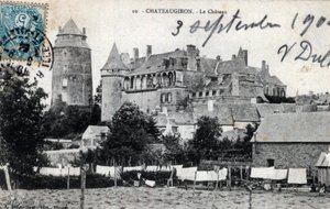 Brittany, Ille et Vilaine, Chateaugiron: exterior view of the castle - Postcard dated 1904 by Unbekannt
