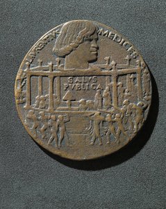 Bronze medal struck in memory of Giuliano de Medici