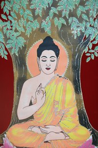 Buddha Giving a Blessing, Thangka, Kathmandu, Nepal