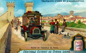 Bus leaving Terni by Unbekannter Künstler