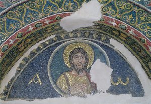 Bust of Christ, lunette, 5th-6th century