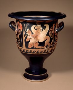 Campanian Red-Figure Bell Krater Decorated with an Arimasp in Combat with a Large Griffin, c.340 BC by Unbekannt