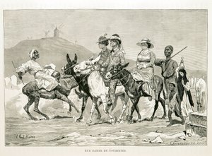 Cartoon of Western Tourists in Egypt - Illustration from the Atlas of Egypt by Unknown
