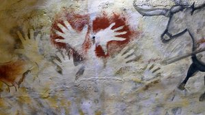 Cave paintings found in the Cave of Altamira by Leopold Blonder