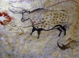 Cave paintings found in the Cave of Altamira by Unbekannter Künstler