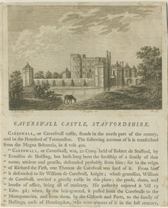Caverswall Castle (copper-plate engraving), 8 Mar 1776