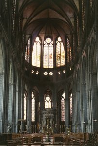 Central Nave in Cathedral of Our Lady Tournai by Unbekannter Künstler