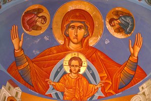 Virgin and Child Chancel Ceiling Fresco