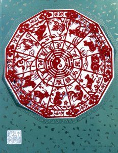 Chinese Zodiac. Paper cutting by Unbekannter Künstler