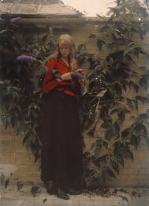 Christina with purple Buddleia by Unbekannter Künstler