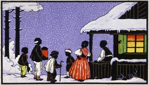 Christmas party in a village in Austria by Unbekannter Künstler