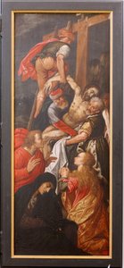 Church (Eglise Saint-Martin). Interior. Triptych. The Crucifixion