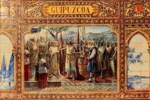 City of Seville, Plaza de España, Tile Ornaments by Unbekannter Künstler
