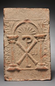 Columbarium Tomb Plaque with the Monogram of Christ